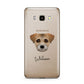 Border Terrier Personalised Samsung Galaxy J7 2016 Case on gold phone