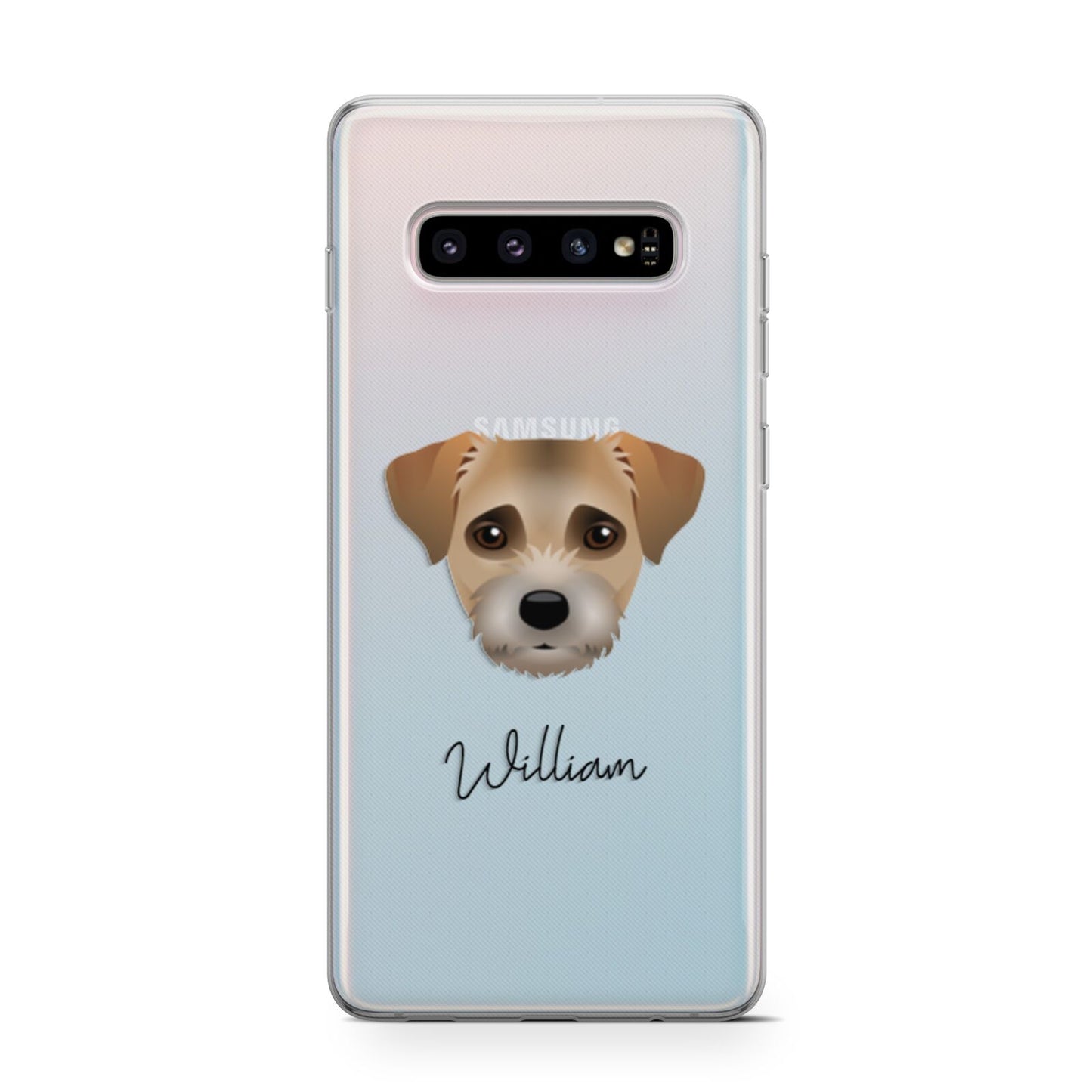 Border Terrier Personalised Samsung Galaxy S10 Case