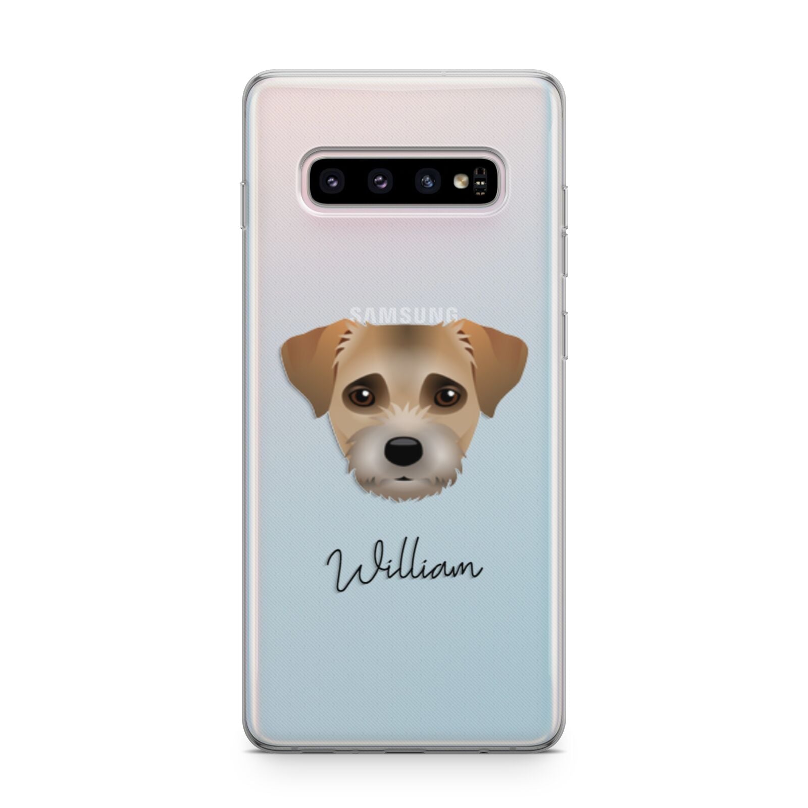 Border Terrier Personalised Samsung Galaxy S10 Plus Case