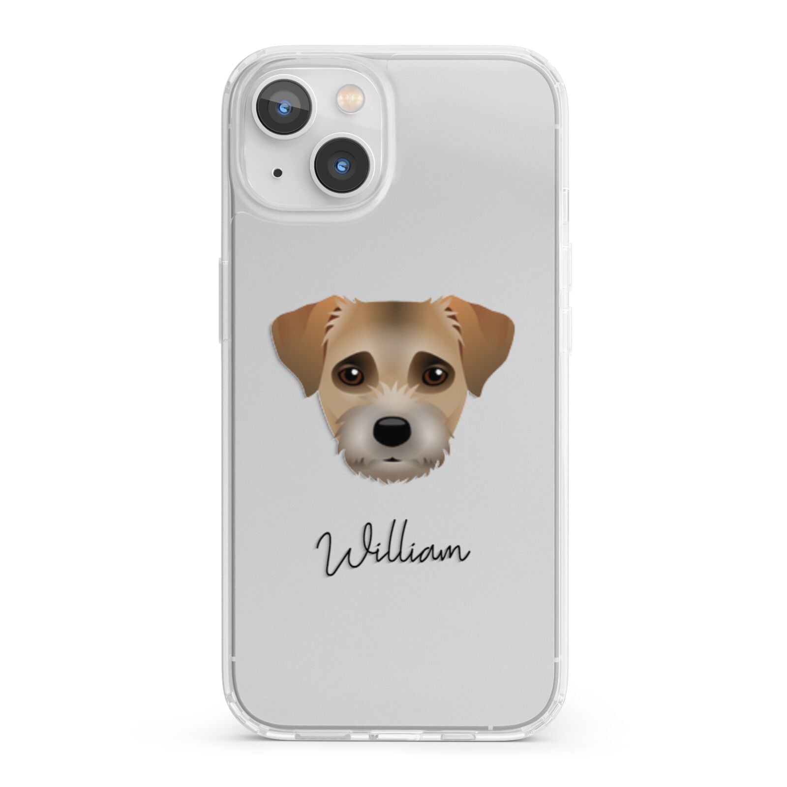 Border Terrier Personalised iPhone 13 Clear Bumper Case