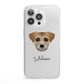 Border Terrier Personalised iPhone 13 Pro Clear Bumper Case