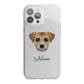 Border Terrier Personalised iPhone 13 Pro Max TPU Impact Case with White Edges