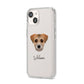 Border Terrier Personalised iPhone 14 Clear Tough Case Starlight Angled Image