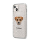 Border Terrier Personalised iPhone 14 Plus Glitter Tough Case Starlight Angled Image