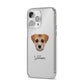 Border Terrier Personalised iPhone 14 Pro Max Clear Tough Case Silver Angled Image