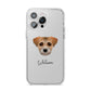 Border Terrier Personalised iPhone 14 Pro Max Clear Tough Case Silver