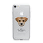 Border Terrier Personalised iPhone 7 Bumper Case on Silver iPhone