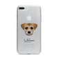 Border Terrier Personalised iPhone 7 Plus Bumper Case on Silver iPhone