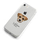 Border Terrier Personalised iPhone 8 Bumper Case on Silver iPhone Alternative Image