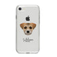 Border Terrier Personalised iPhone 8 Bumper Case on Silver iPhone