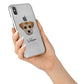 Border Terrier Personalised iPhone X Bumper Case on Silver iPhone Alternative Image 2