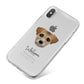 Border Terrier Personalised iPhone X Bumper Case on Silver iPhone