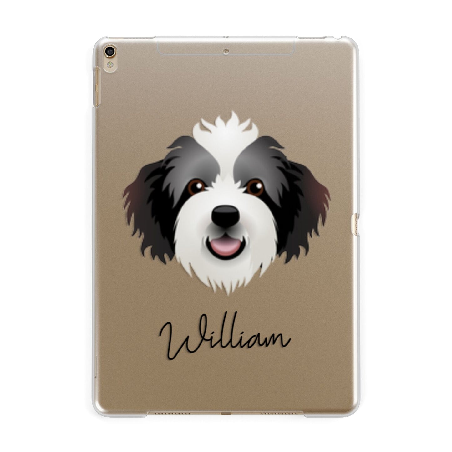 Bordoodle Personalised Apple iPad Gold Case