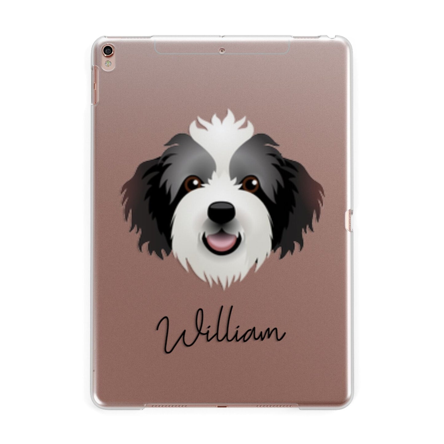 Bordoodle Personalised Apple iPad Rose Gold Case