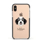 Bordoodle Personalised Apple iPhone Xs Impact Case Black Edge on Gold Phone