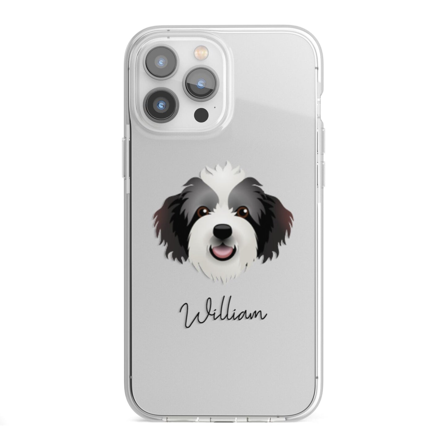 Bordoodle Personalised iPhone 13 Pro Max TPU Impact Case with White Edges