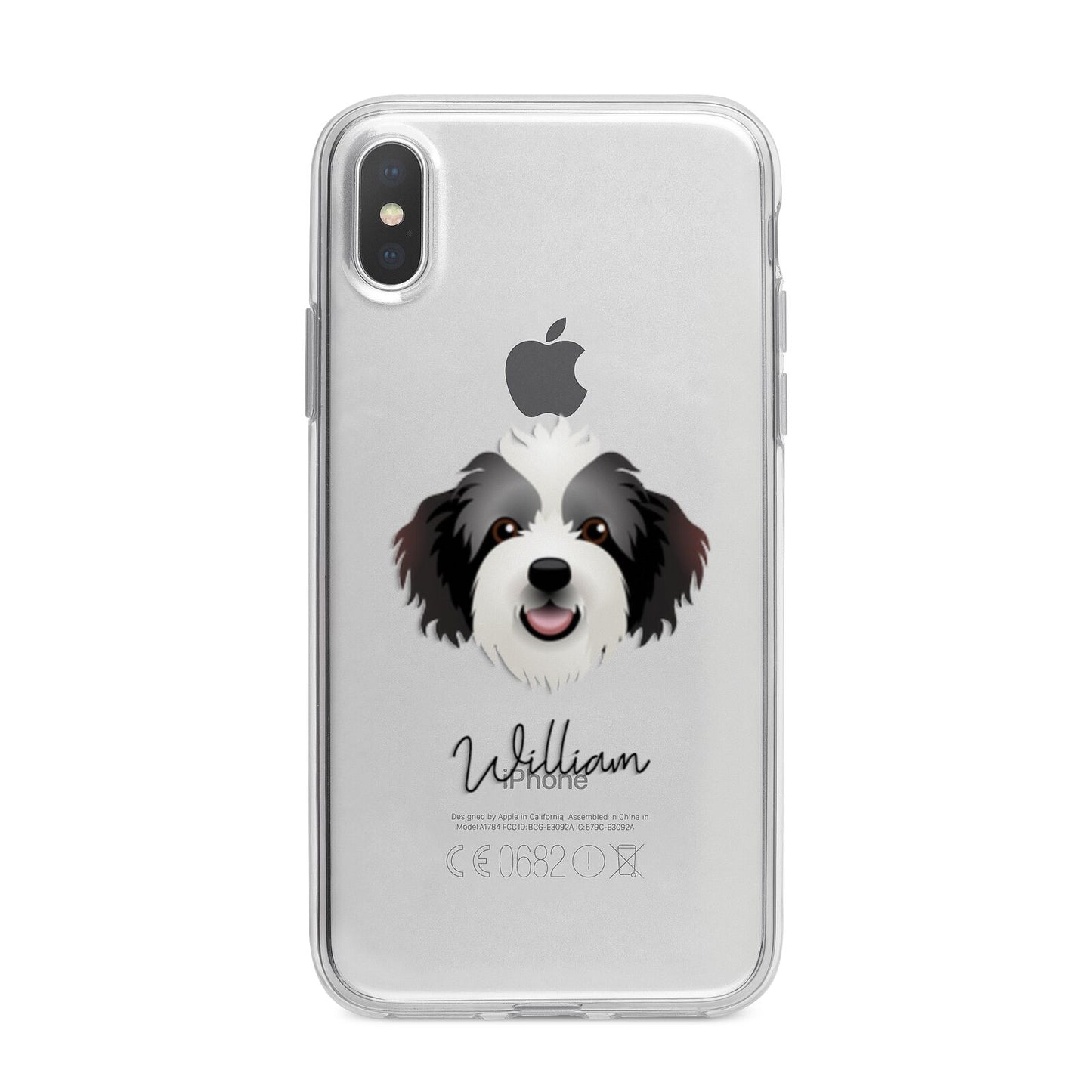 Bordoodle Personalised iPhone X Bumper Case on Silver iPhone Alternative Image 1