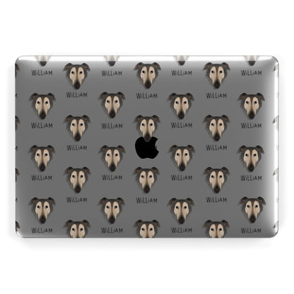 Borzoi Icon with Name Apple MacBook Case