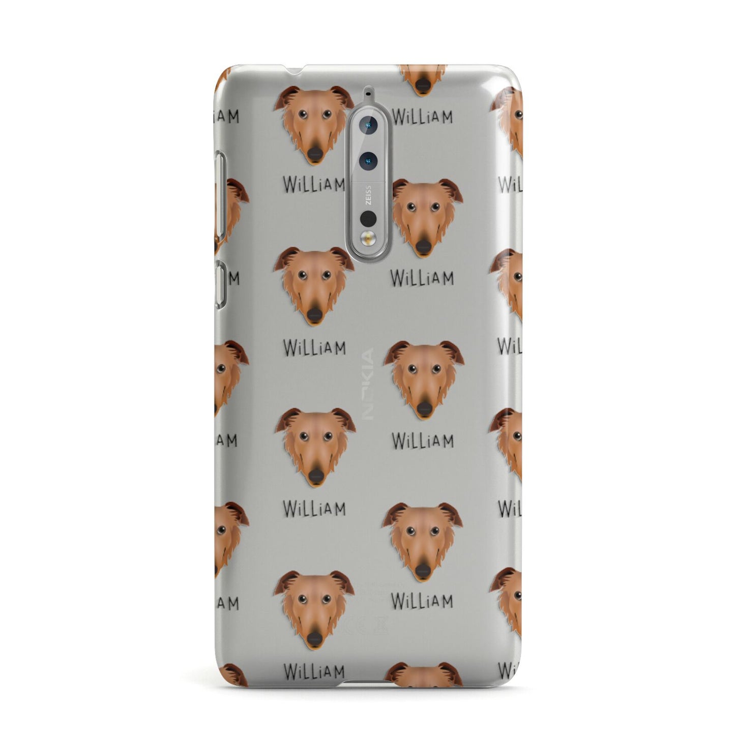 Borzoi Icon with Name Nokia Case