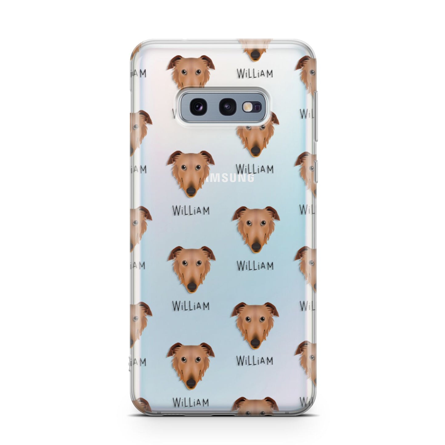 Borzoi Icon with Name Samsung Galaxy S10E Case