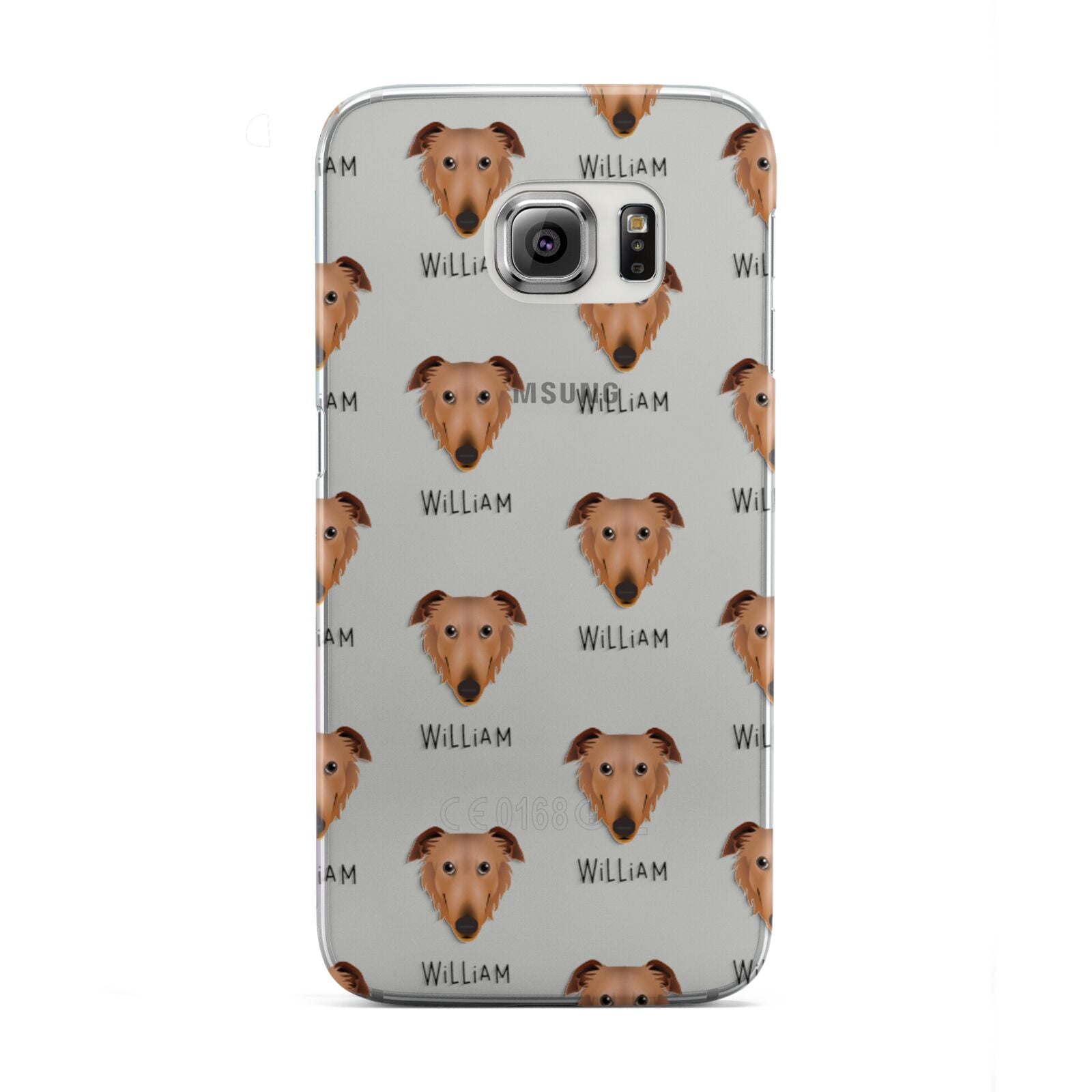 Borzoi Icon with Name Samsung Galaxy S6 Edge Case