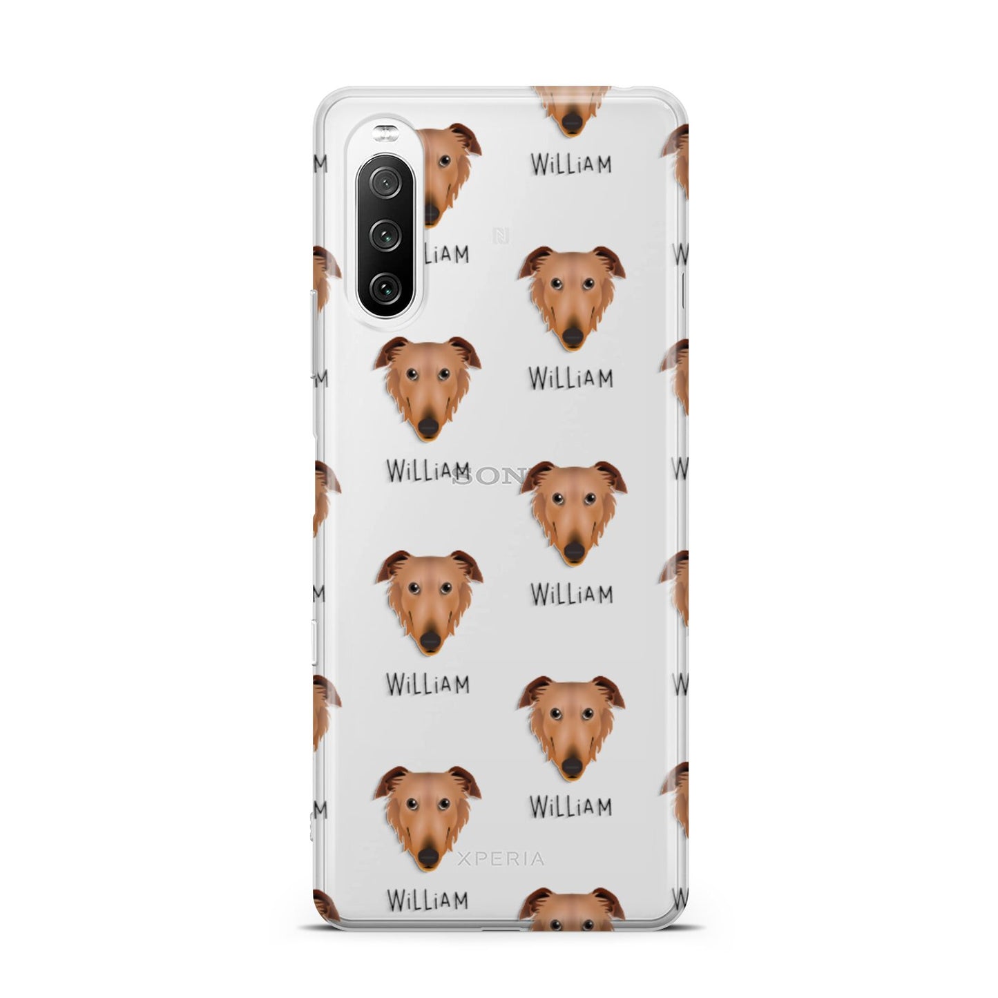 Borzoi Icon with Name Sony Xperia 10 III Case