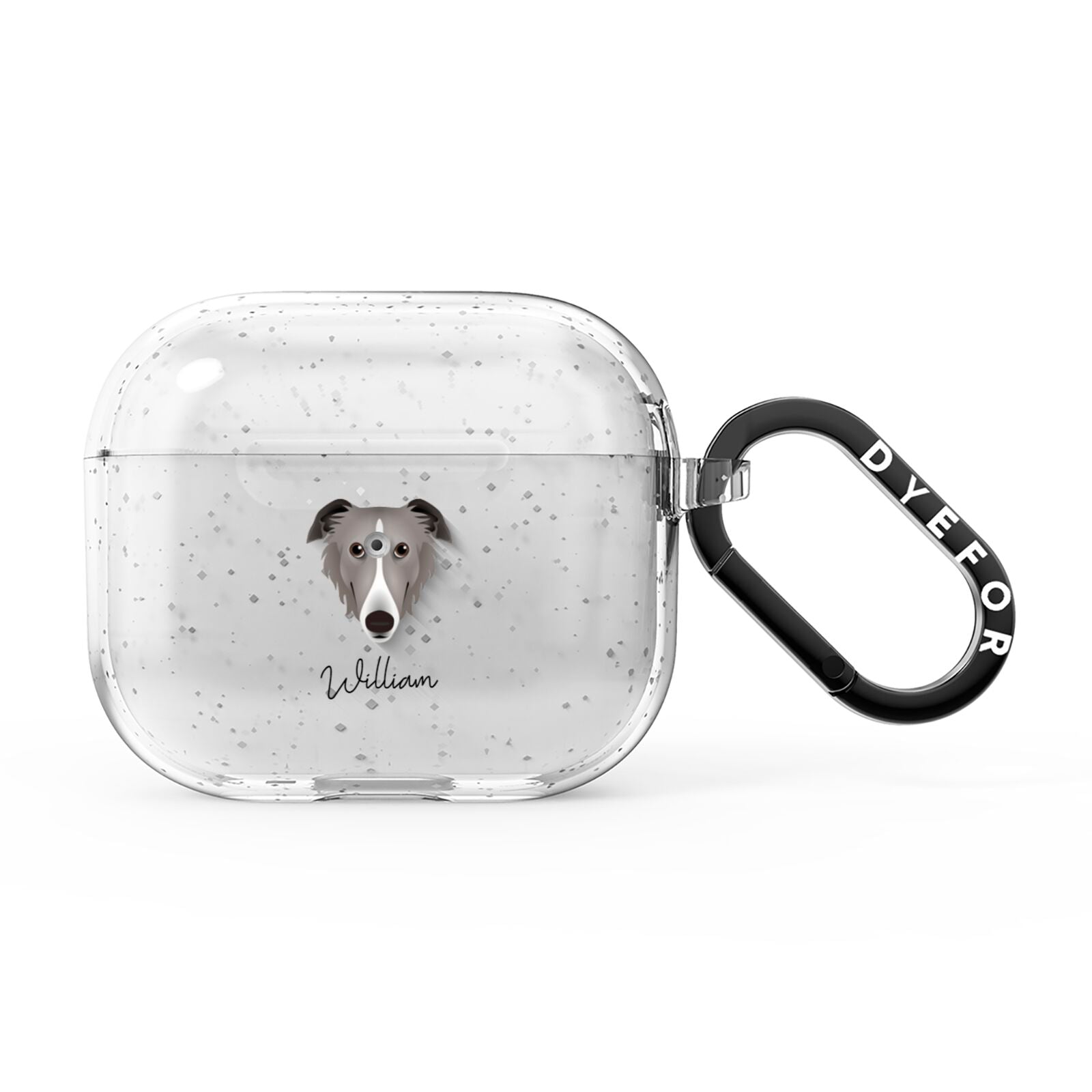 Borzoi Personalised AirPods Glitter Case 3rd Gen