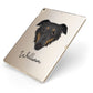 Borzoi Personalised Apple iPad Case on Gold iPad Side View