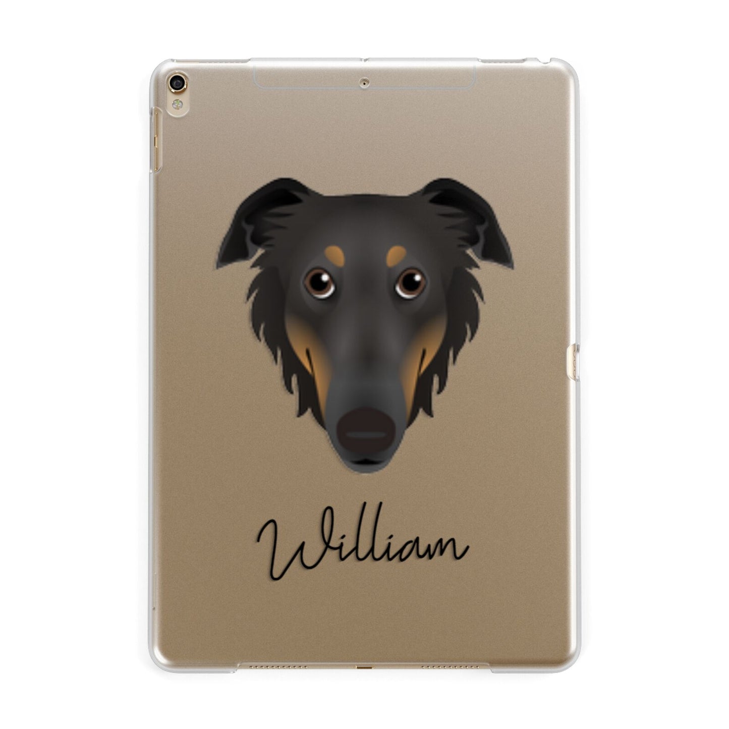 Borzoi Personalised Apple iPad Gold Case