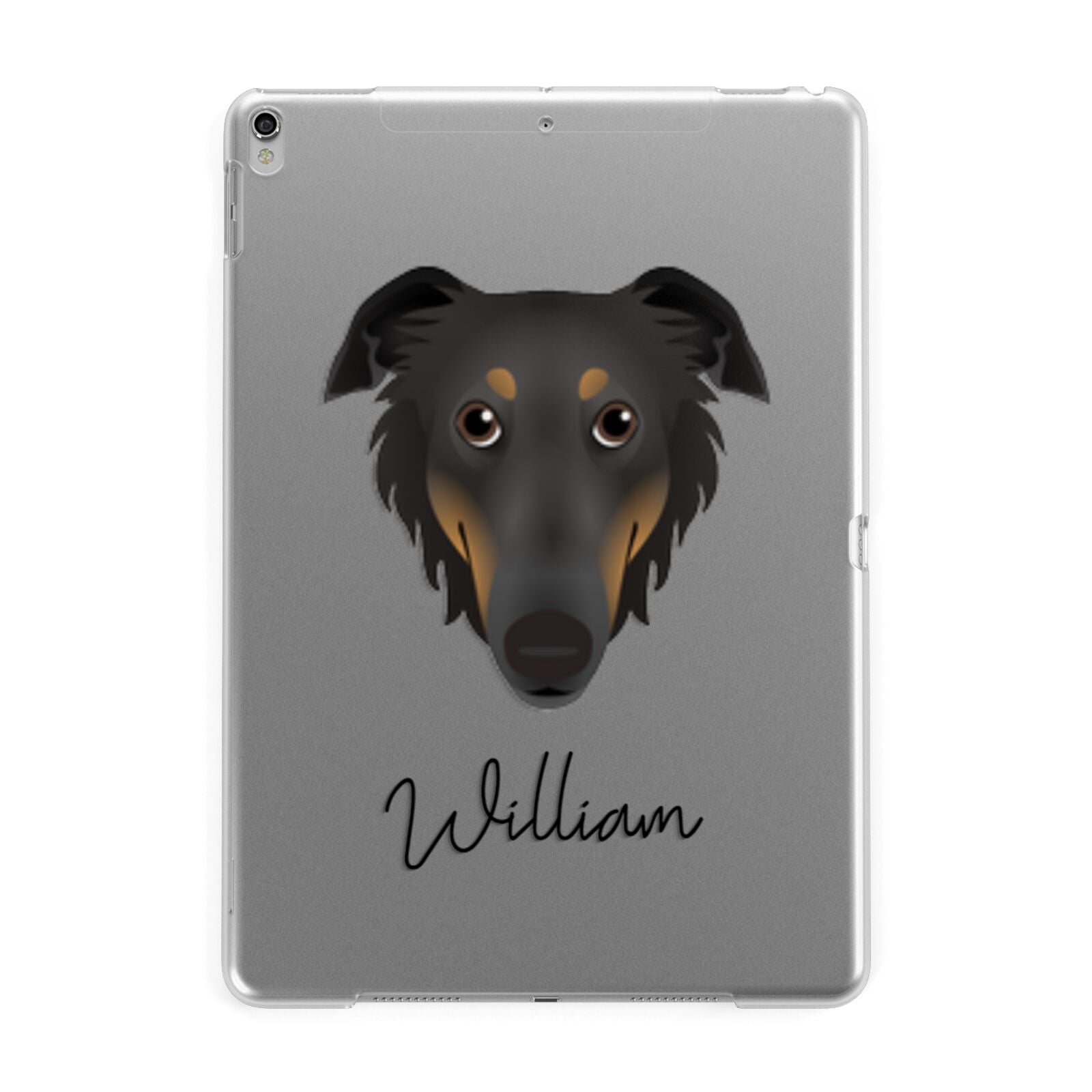 Borzoi Personalised Apple iPad Silver Case