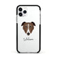 Borzoi Personalised Apple iPhone 11 Pro in Silver with Black Impact Case