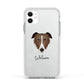 Borzoi Personalised Apple iPhone 11 in White with White Impact Case
