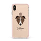 Borzoi Personalised Apple iPhone Xs Max Impact Case Pink Edge on Gold Phone