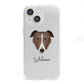 Borzoi Personalised iPhone 13 Mini Clear Bumper Case