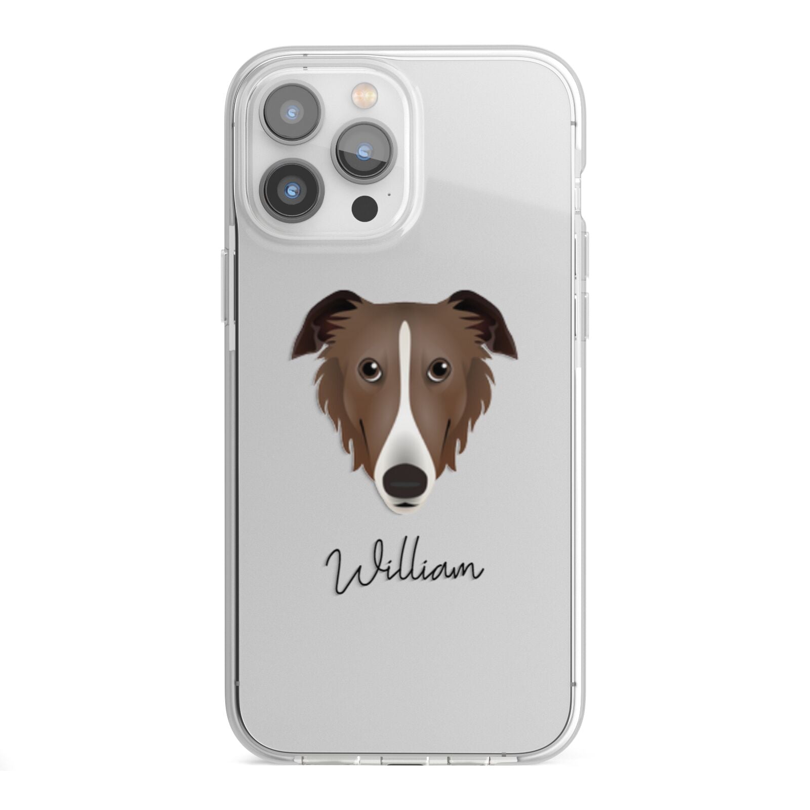 Borzoi Personalised iPhone 13 Pro Max TPU Impact Case with White Edges