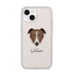 Borzoi Personalised iPhone 14 Clear Tough Case Starlight