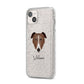 Borzoi Personalised iPhone 14 Plus Glitter Tough Case Starlight Angled Image