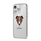 Borzoi Personalised iPhone 14 Pro Max Clear Tough Case Silver Angled Image