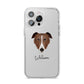 Borzoi Personalised iPhone 14 Pro Max Clear Tough Case Silver