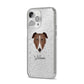 Borzoi Personalised iPhone 14 Pro Max Glitter Tough Case Silver Angled Image