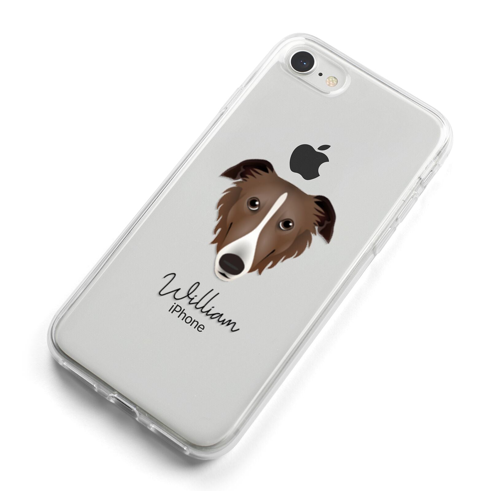 Borzoi Personalised iPhone 8 Bumper Case on Silver iPhone Alternative Image