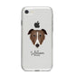 Borzoi Personalised iPhone 8 Bumper Case on Silver iPhone