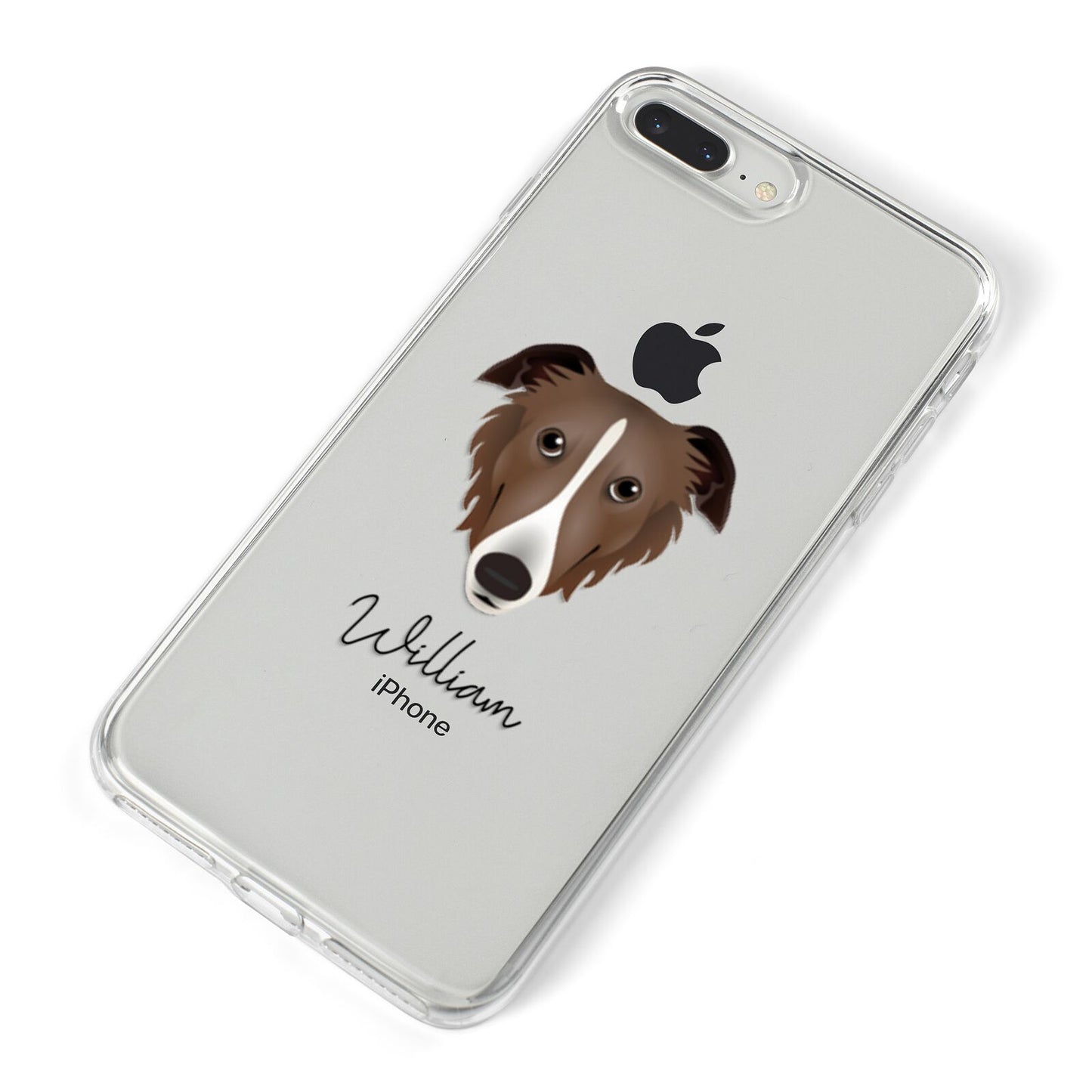 Borzoi Personalised iPhone 8 Plus Bumper Case on Silver iPhone Alternative Image