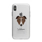 Borzoi Personalised iPhone X Bumper Case on Silver iPhone Alternative Image 1