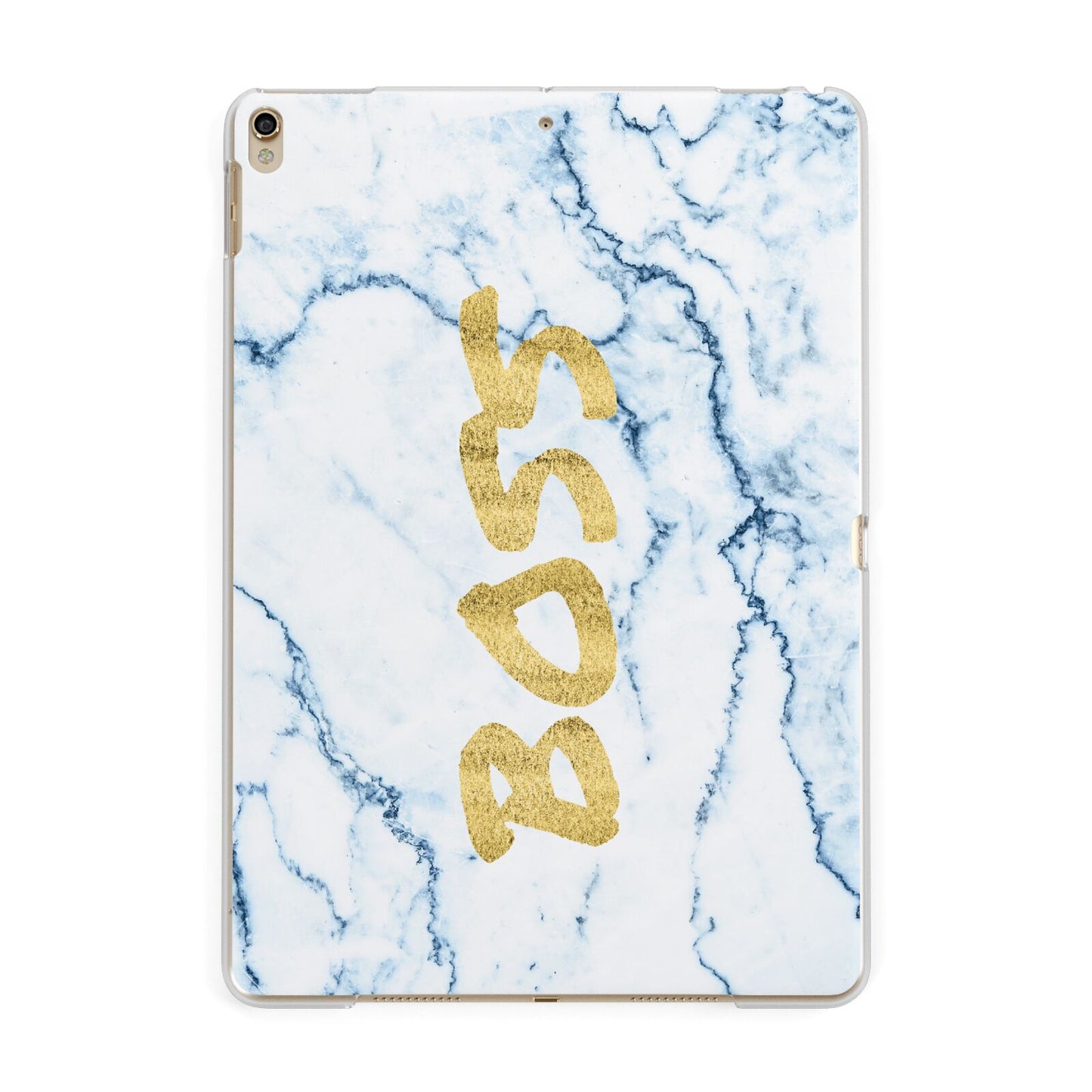 Boss Gold Blue Marble Effect Apple iPad Gold Case