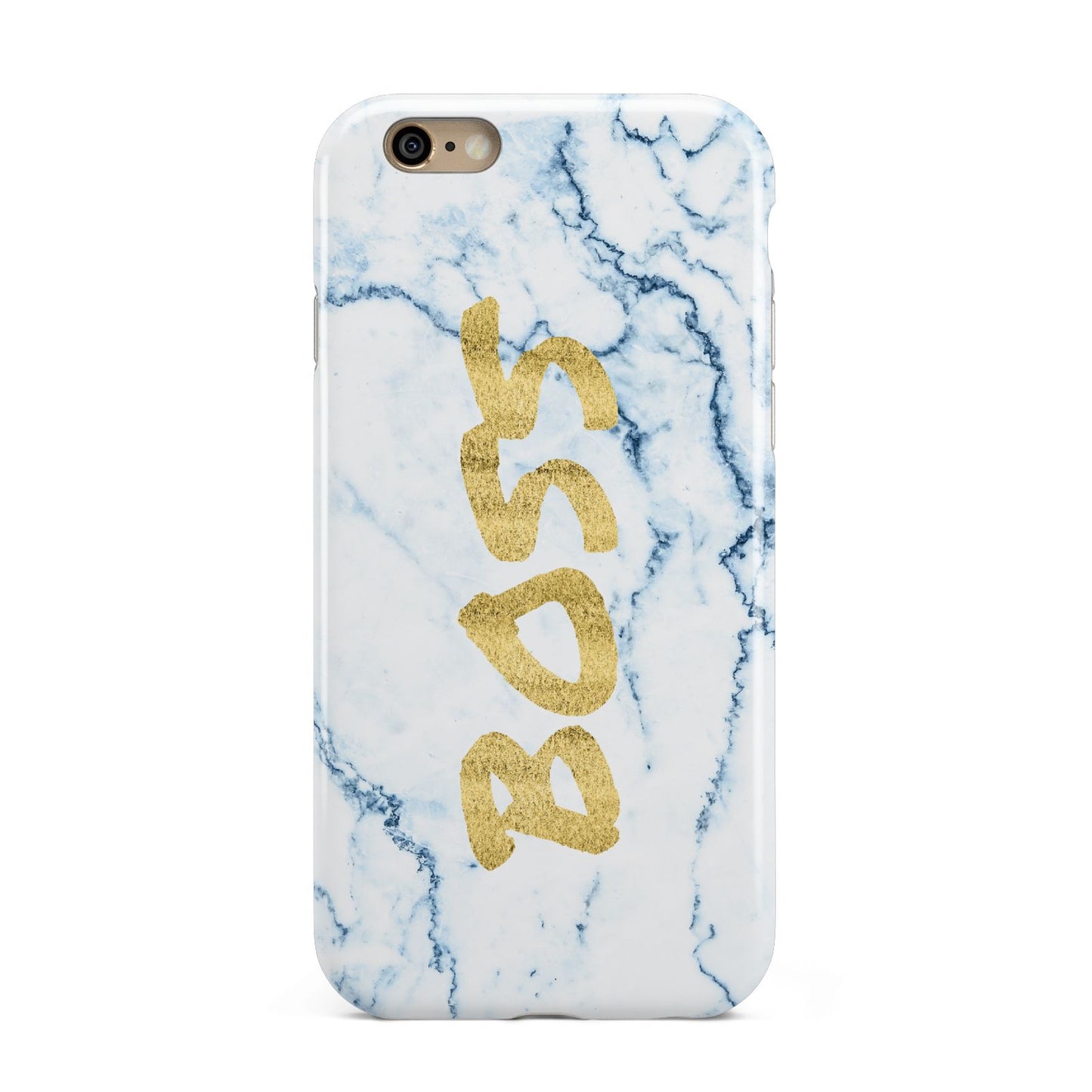 Boss Gold Blue Marble Effect Apple iPhone 6 3D Tough Case