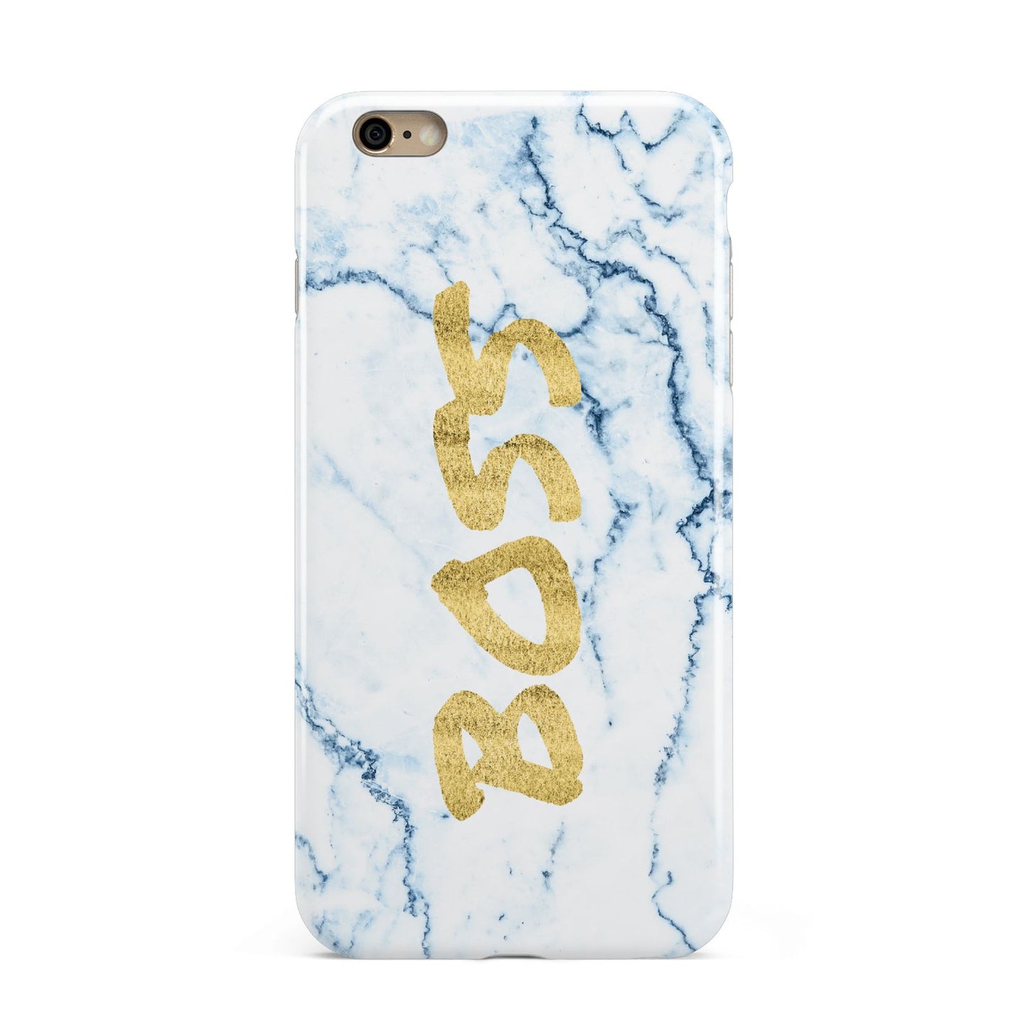 Boss Gold Blue Marble Effect Apple iPhone 6 Plus 3D Tough Case