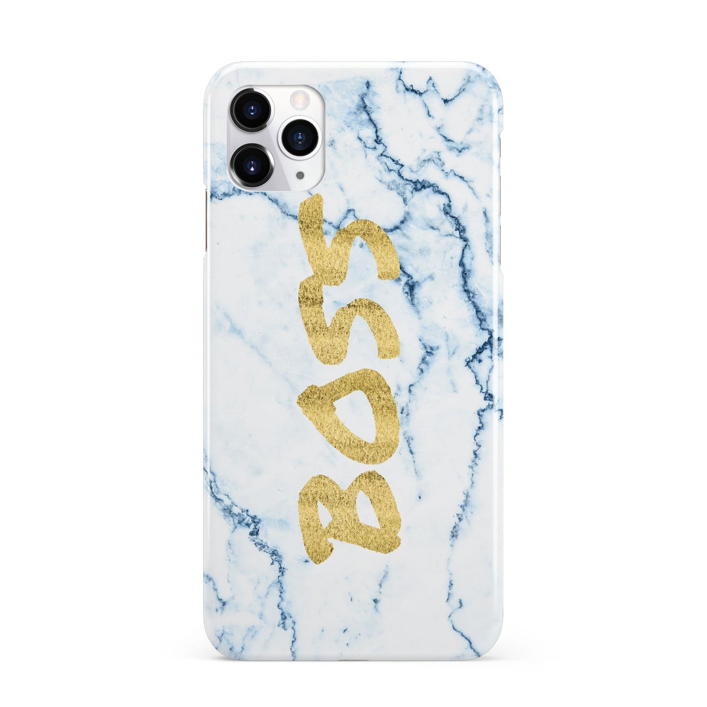 Boss Gold Blue Marble Effect iPhone 11 Pro Max 3D Snap Case