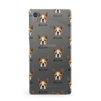 Boston Terrier Icon with Name Sony Xperia Case