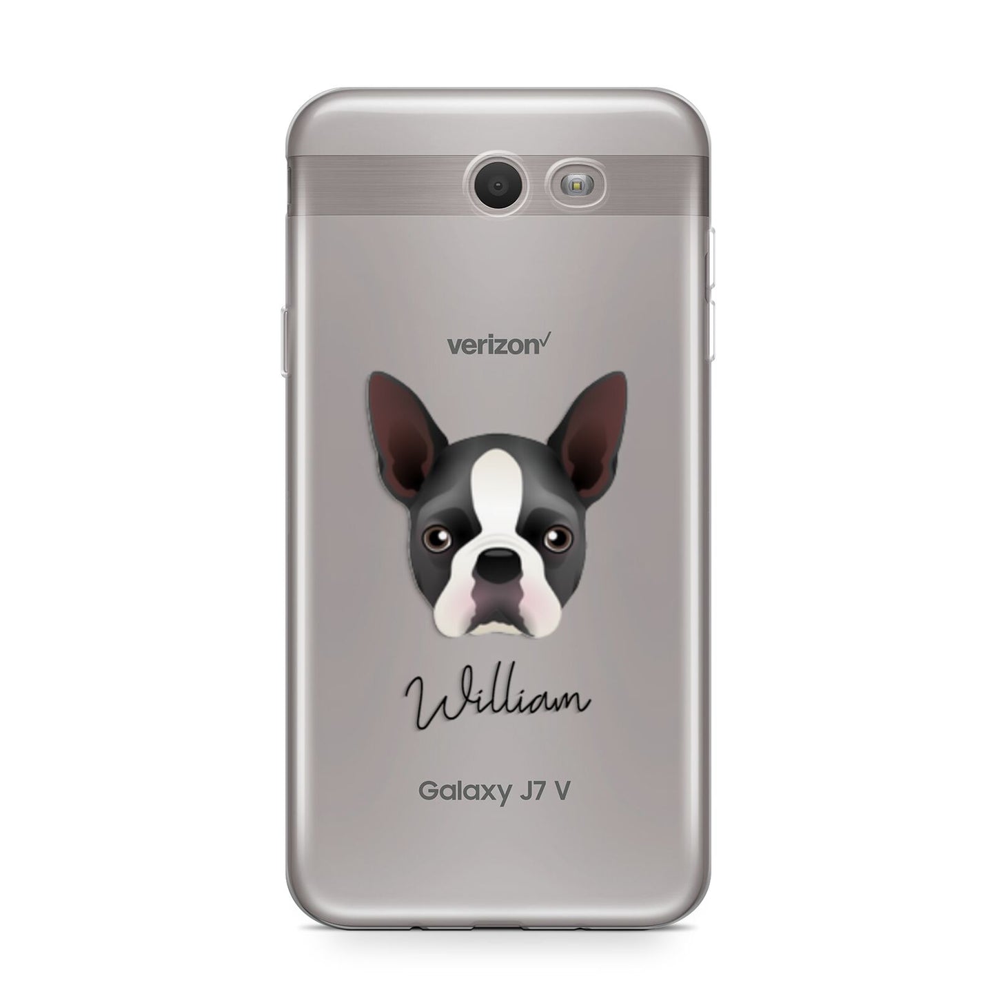 Boston Terrier Personalised Samsung Galaxy J7 2017 Case